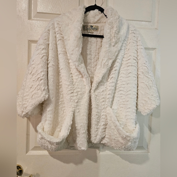 Jolt Jackets & Blazers - Jolt Cozy White Teddy Jacket